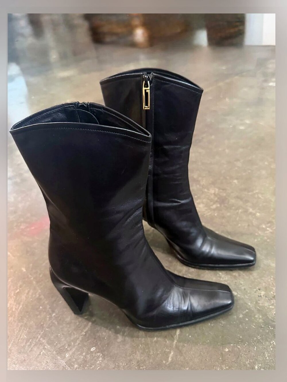 Gucci Calf Skin Ankle Boots